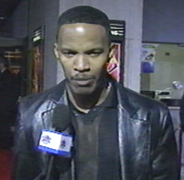 Jamie Foxx performing with the Shure V64 microphone on Black Watch Television